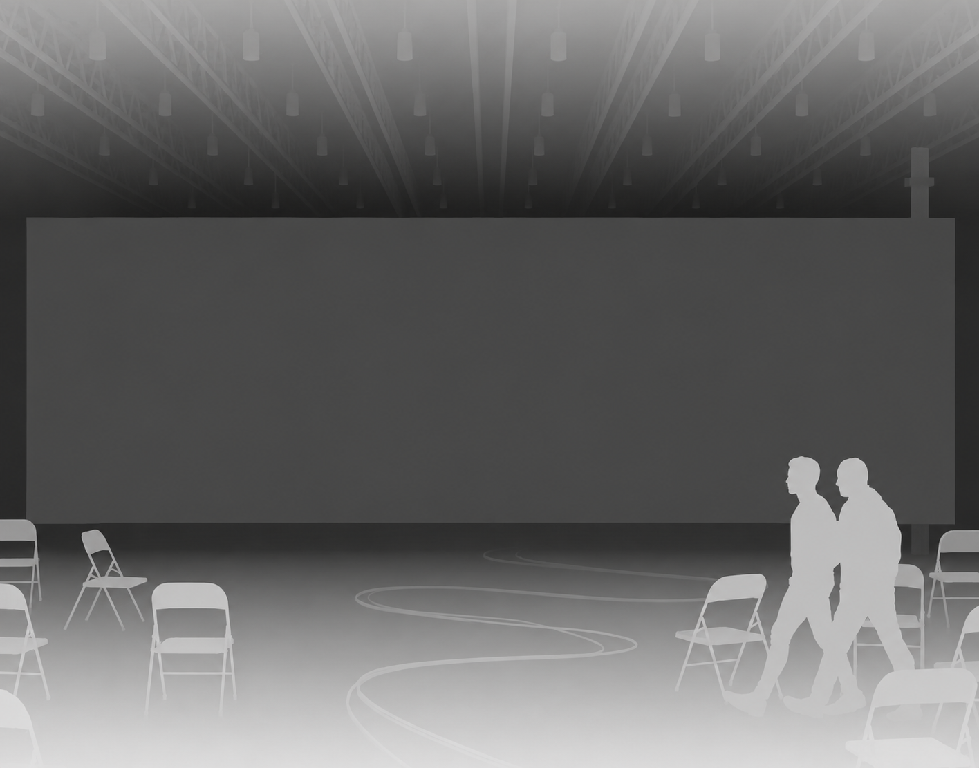 Generated relative depth map of the hall