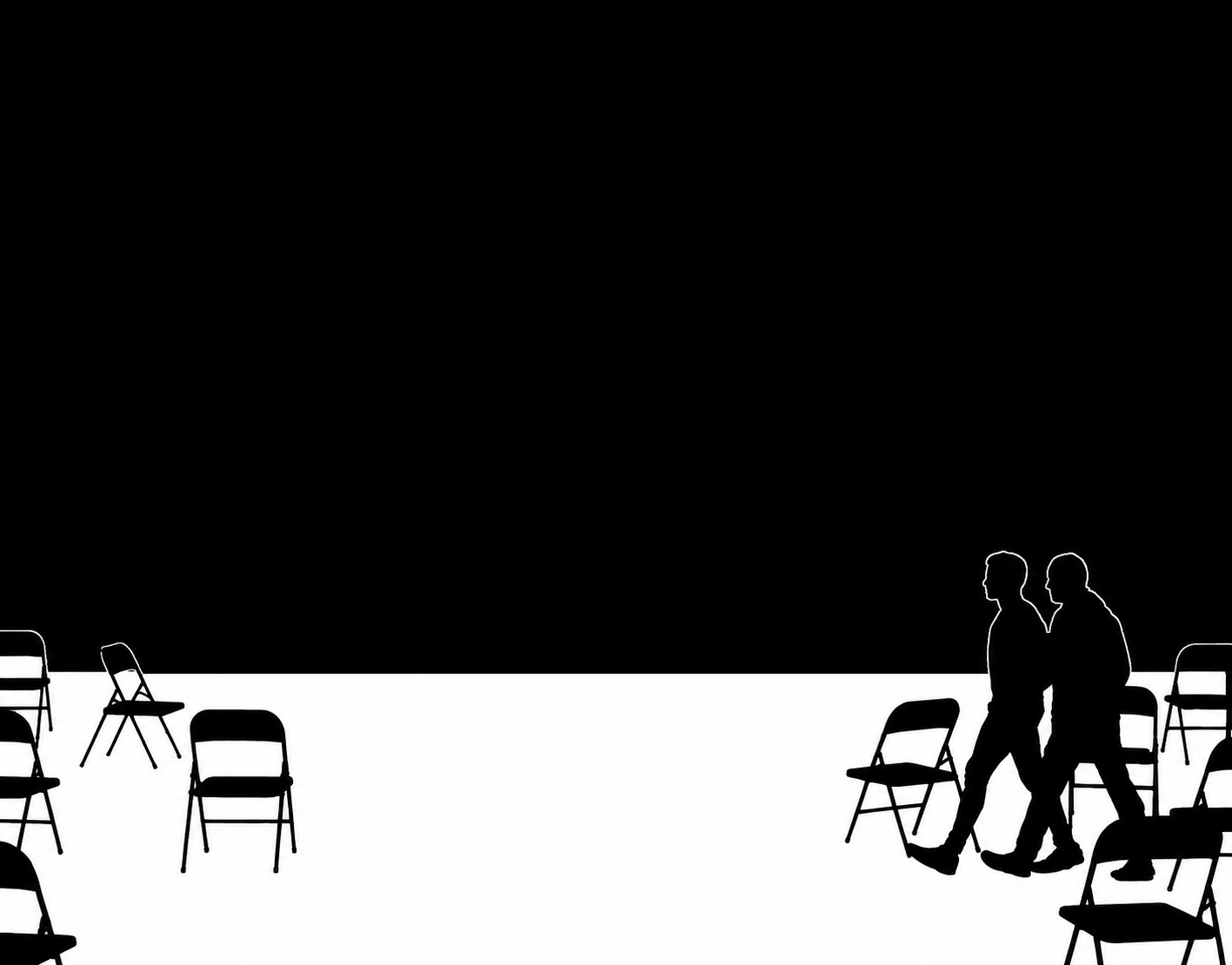 Generated black and white floor mask before alignment correction